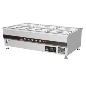 6 Pan Electric Bain Marie Food Warmer Counter For Restaurant Kitchen