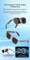 Lunettes Intelligentes OEM ODM avec Réduction de Bruit ENC pour Appels, Audio Sans Fil BT, 6h d'Autonomie, Charge Rapide Type-C, Protection UV, Idéales pour le Sport