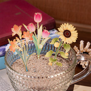 Personalizado Marcador Floral Banhado A Ouro Marcador Laser Cut <span class=keywords><strong>Metal</strong></span> para Mulheres Favores Do Casamento Presente Atacado Em Massa OEM/ODM - Product Image 4