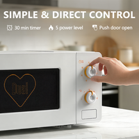 Four à micro-ondes compact 600W, 17L, profondeur 300mm, décongélation portable, idéal pour cuisine domestique restreinte MMW301-1