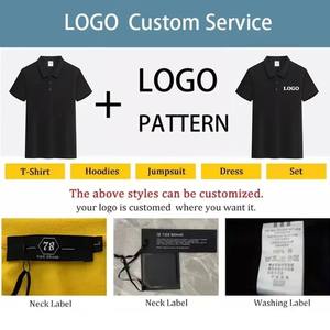 Camiseta de punto informal de negocios para hombre con logotipo personalizado al por mayor, uniforme de alta calidad de poliéster y algodón antipilling con patrón liso - Product Image 6