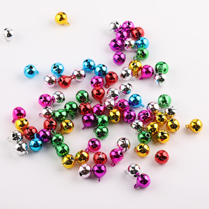 Campanas redondas de metal de colores para hacer pulseras, accesorios de joyería DIY, colores aleatorios, acabado chapado - Product Image 3