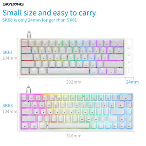 คีย์บอร์ดเล่นเกมขนาดบาง,คีย์บอร์ดเล่นเกมแบบพกพา Gateron ใช่ไม่มี Usb Type C คีย์บอร์ดเล่นเกม <span class=keywords><strong>Skyloong</strong></span> - Product Image 5