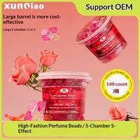 140 capsules de lessive parfumées à la rose romantique 5-en-1 longue durée pour vêtements, en coffret cadeau