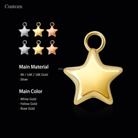 Bijoux en or massif jaune véritable 14K fermoirs étoiles personnalisés pour bracelets et colliers crochets et accessoires de fermeture de chaîne