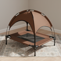 Lit de voyage surélevé en tissu Oxford avec tube en acier, refroidissement, extérieur, portable, durable, housse amovible, luxe, moderne, doux