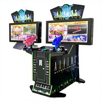 Haute qualité simulateur passionnant monnayeur enfants intérieur extraterrestres temps crise 4 Machine de jeu de tir d'arcade