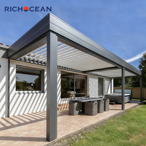 RICHOCEAN Fornitore Cinese di Gazebo Bioclimatico Elettrico Impermeabile in Alluminio con Tetto a Lamelle per Giardino - Product Image 6