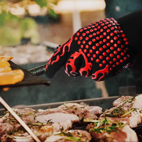 Gants de four antidérapants résistants à la chaleur pour accessoires de barbecue pour fumoir foyer barbecue et cuisson fumoir cuisine