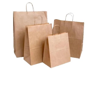 Kraft Paper <strong>Handbag</strong> for Baking Milk Tea &amp; Coffee-Biodegradable Sturdy &amp; Durable Customized Gift Bag with Round Flat Rope Handles - Product Image 5