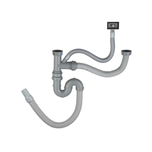 Tuberías de Drenaje de Plástico para Cocina de Materiales Superiores al por Mayor, Desagüe y Tubería de Residuos de Acero Inoxidable con Desbordamiento - Product Image 1