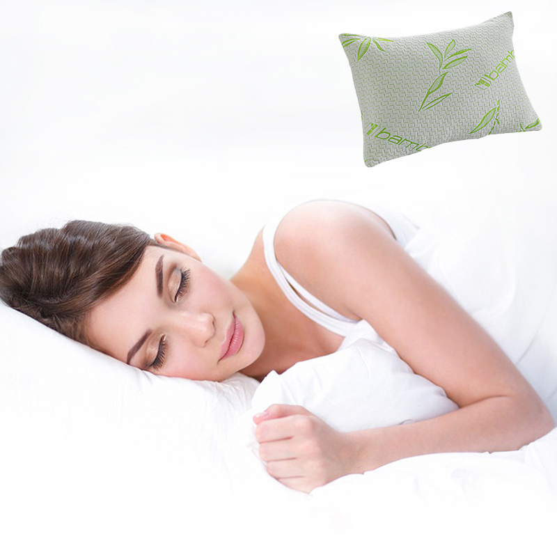 Bamboo Cover Shredded  Memory Foam Bed Pillow Adjustable Sleep Better