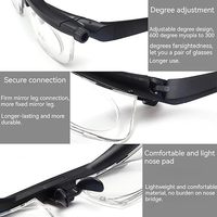 Lunettes réglables avec champ de vision à molette, lunettes réglables pour la vision de près et de loin, unisexe (1 paire)