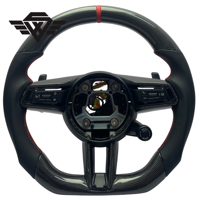 Premium 3 Spoke Real Carbon Fiber Leather Racing Steering Wheel for Porsche 911 992 Panamera 718 Turbo Carrera  Custom Style