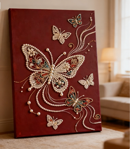 Kit de Décoration Murale DIY XIXI pour Débutants : Perles Acryliques et Diamants, Cadre Inclus, Décoration Murale Scintillante, Cadeau Thème Animal Fait Main - Product Image 1