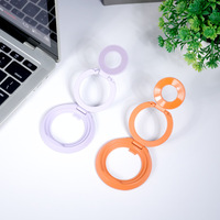 Nouveau support de téléphone magnétique pliable à trois boucles, léger, tendance, en métal, pour smartphone, cadeau