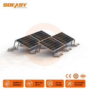 Système de montage solaire à ballast SOEASY pour toits plats, structure commerciale robuste - Product Image 1