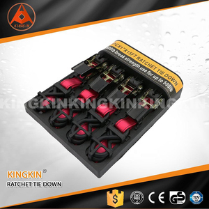 1 "4 chiếc xe máy <span class=keywords><strong>Ratchet</strong></span> Tie xuống Dây đeo thiết lập với cao su tráng S Hooks - Product Image 5