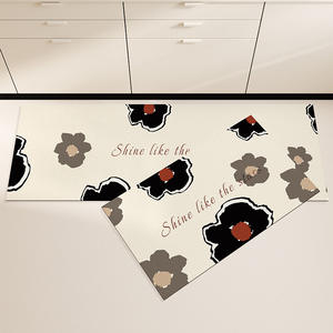 Vintage Geometric Kitchen <b>Mat</b> Rectangle Non-Slip Washable Oil Resistant Stain Resistant Wear Resistant <b>Hallway</b> Floor Rug - Product Image 2