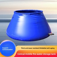 Réservoir d'eau portable en PVC souple, épaissi, grande capacité, pliable, pour extérieur, lutte contre les incendies, forêt, réservoir d'eau mobile