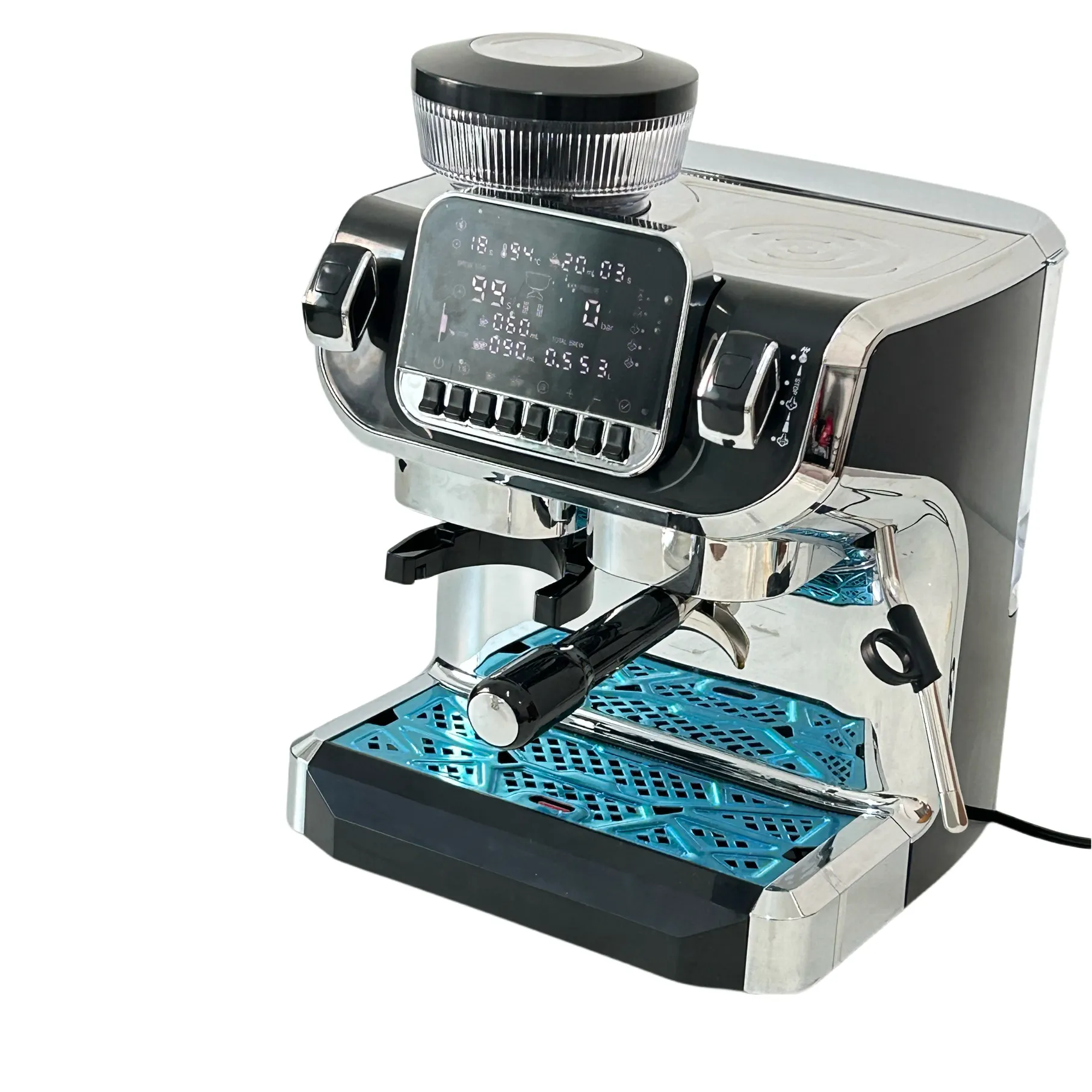 Household Automatic Commercial 3 IN 1 Espresso maschine mit großem Bildschirm und Doppel kessel