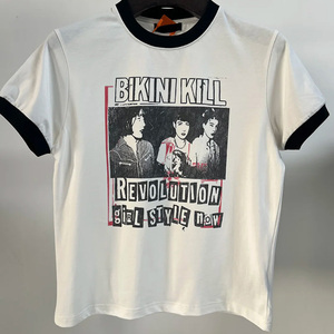 Clothing <strong>Brand</strong> Manufacturer Summer Unisex Designer Vintage Hip Hop <strong>Rock</strong> Style Ringer Tee Shirt Men - Product Image 1
