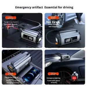 Batterie Externe Portable Lithium-Ion 3000W à Onde Sinusoïdale Pure pour Voiture, Alimentation d'Urgence avec Affichage Numérique Intelligent, Pompe à Air de Secours Extérieure - Product Image 4