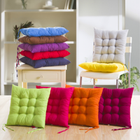 Coussin de chaise de salle à manger matelassé confortable pour étudiant, rembourré en mousse à mémoire de forme, amovible et lavable, carré 40x40cm