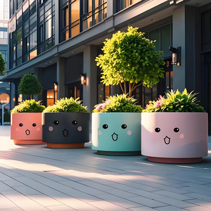 Les boîtes à fleurs en acier galvanisé de haute qualité conviennent aux boîtes à fleurs extérieures modernes utilisées dans la décoration de restaurant d'hôtel - Product Image 1