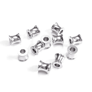 Stainless Steel Loose Beads 3.8mm Hole Round Shape Decorative Spacer Beads For Necklace <b>Bracelet</b> Jewelry Making H1208 - Product Image 5