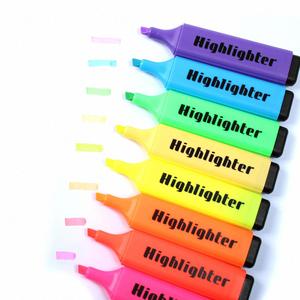 Juego de Marcadores Fluorescentes de Colores Pastel, Planos y Cuadrados, Ecológicos y Protectoras de la Vista, para la Escuela y la Oficina, con Logotipo Personalizado - Product Image 3