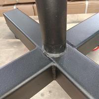 Carrito y Soporte Plegable para Discos de Pesas Estilo Cruz de Hierro, Equipo de Fitness Portátil