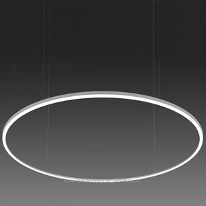 Luminaire linéaire circulaire LED 3 pieds, installation <span class=keywords><strong>de</strong></span> projet, lampe suspendue circulaire, lustre, anneau lumineux rond - Product Image 5