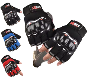Guantes de Motociclismo de Medio Dedo para Verano, Transpirables, de Gel PU, Unisex, con Cierre de Hebilla, para Uso en Exteriores, Venta al Por Mayor de Fábrica - Product Image 1