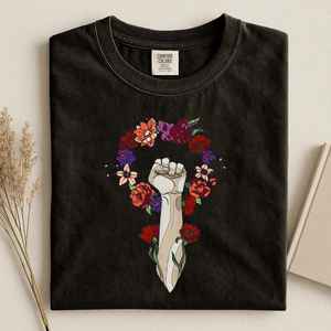 T-shirt Floreale da Donna a Maniche Corte Girocollo 100% Cotone con Stampa Casual Primaverile Estiva Colori Aziendali - Product Image 3