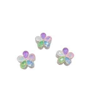 Breloques en alliage électroplaqué en forme de fleur avec serti clos pour la fabrication de bijoux DIY, accessoire de mode unisexe - Product Image 5