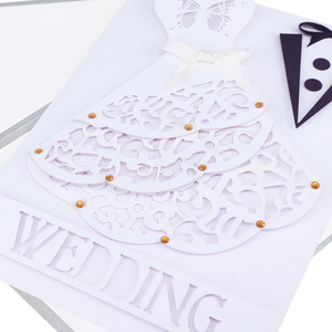 Winpsheng fait à la main amour feuille chaude impression offset carte d'invitation <span class=keywords><strong>de</strong></span> mariage avec papier - Product Image 4