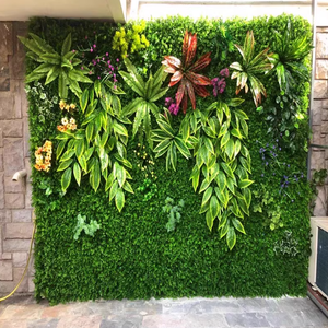 सजावट संयंत्र पत्ती पैनल कृत्रिम हरी घास की दीवार बॉक्वुड हेज कृत्रिम पौधे आउटडोर - Product Image 4