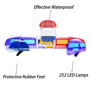 Nuova Barra Luminosa LED TBD-6000LB Rossa e Blu ad Alta Luminosità con Altoparlante per Veicoli di Emergenza DC12V/24V 126W - Product Image 5