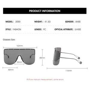 Elaiza <b>Oversized</b> <b>Sunglasses</b> - Gold Gray - Product Image 5