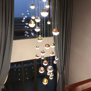 Fabbrica moderna di lusso su misura ciondolo in oro di cristallo palle di luce di colore cromo <span class=keywords><strong>lampadario</strong></span> di colore del pendente della sfera - Product Image 1