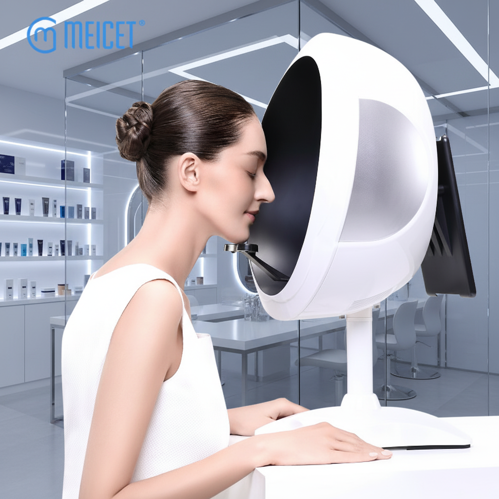 Smart Magic Mirror AI Facial Skin Scanner WiFi LED iPad Display EU Face Skin Analysis Anti-Aging Treatment Home Use Portable
