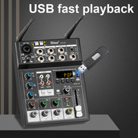 Contrôleur de DJ professionnel UF6-M d'OEM/mélangeur audio de console mélangeur audio de 4 canaux avec le double microphone