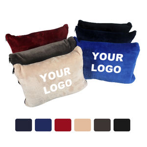 Taşınabilir özel 2 in 1 polar battaniye uçak battaniye yastık takımı yastık battaniye ile fabrika fiyat - Product Image 2