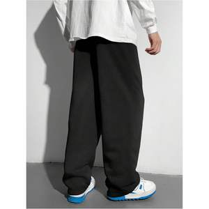 กางเกงวอร์มขายาวทรงหลวมสำหรับผู้ชาย ผ้าฝ้าย 100% เอวยางยืด ระบายอากาศได้ดี สวมใส่สบาย เหมาะสำหรับออกกำลังกาย - Product Image 1