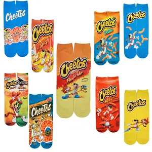 Skittles cheлучше картофельные чипсы воздушные пищевые трубки сублимационные носки Длинные чулки 3D термоперенос носки с принтом