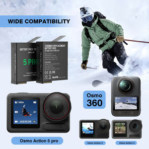 <span class=keywords><strong>Action</strong></span> 5 Pro 4 3 Batterie de remplacement avec 3 Chargeurs Hub Compatible pour DJI Osmo <span class=keywords><strong>Action</strong></span> 5 Pro 3/4 Caméra (Noir 2 Pack Batteries) - Product Image 3