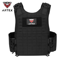 Gilet tactique de protection personnelle Molle noir, gilet tactique balistique amovible, gilet pare-balles à libération rapide pour hommes, porte-plaque