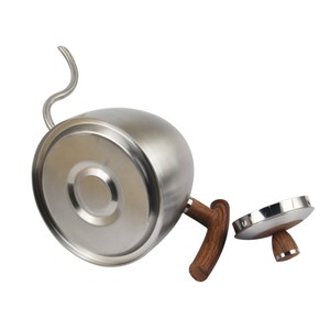 Bouilloire à café en acier inoxydable de qualité supérieure - 1L, pour café filtre, avec poignée ergonomique en bois - Product Image 3