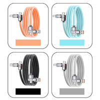 Kabel Data Pengisian Cepat Empat-dalam-Satu 100W PD27W 3A Kompatibel dengan IOS dengan Selubung Nilon untuk Ponsel